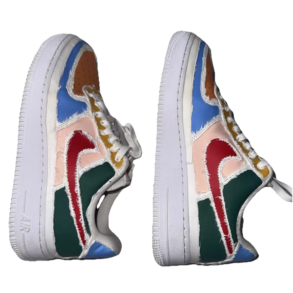 Nike Air Force 1 LX Tear Away White Low Top Womens Sneaker Size 10 CJ1650-101 - Picture 2 of 11